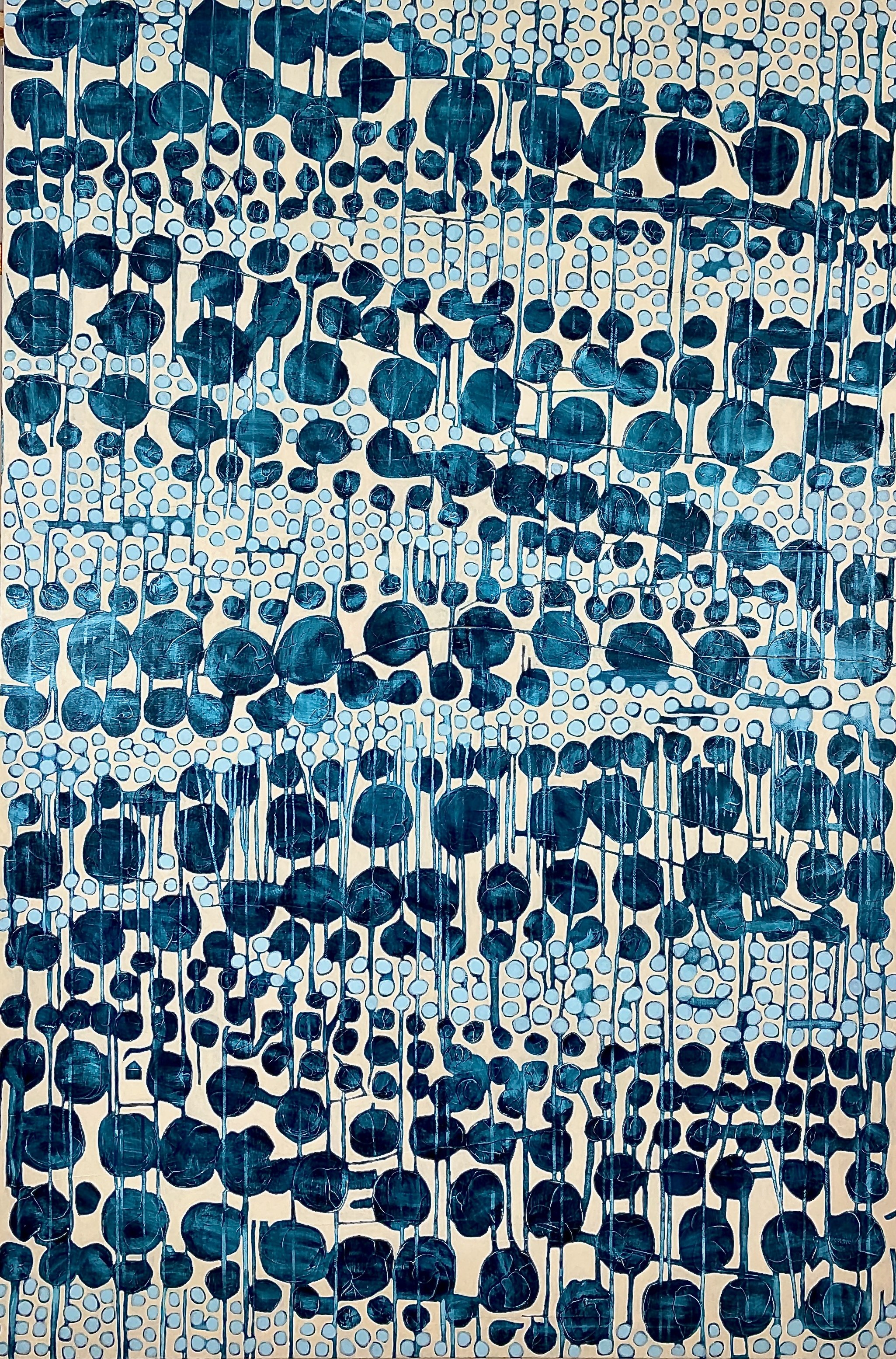 Rebondissements de la Vie | 72x48 inches | acrylic & gesso on canvas