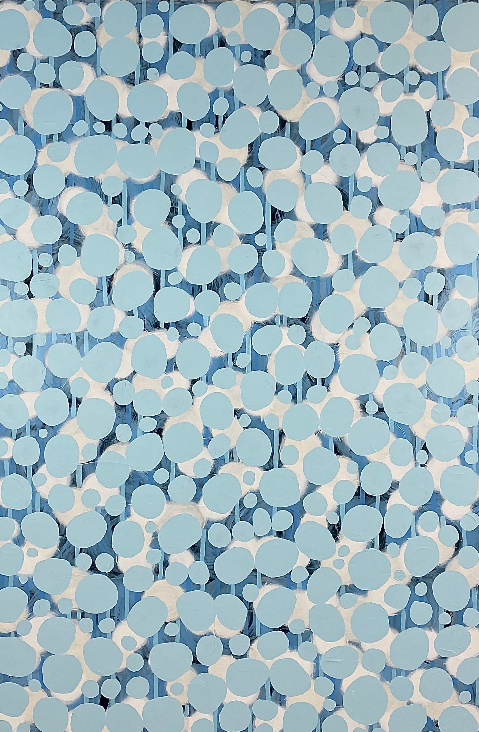 Blue Moons | 72x48 inches | acrylic & gesso on canvas
