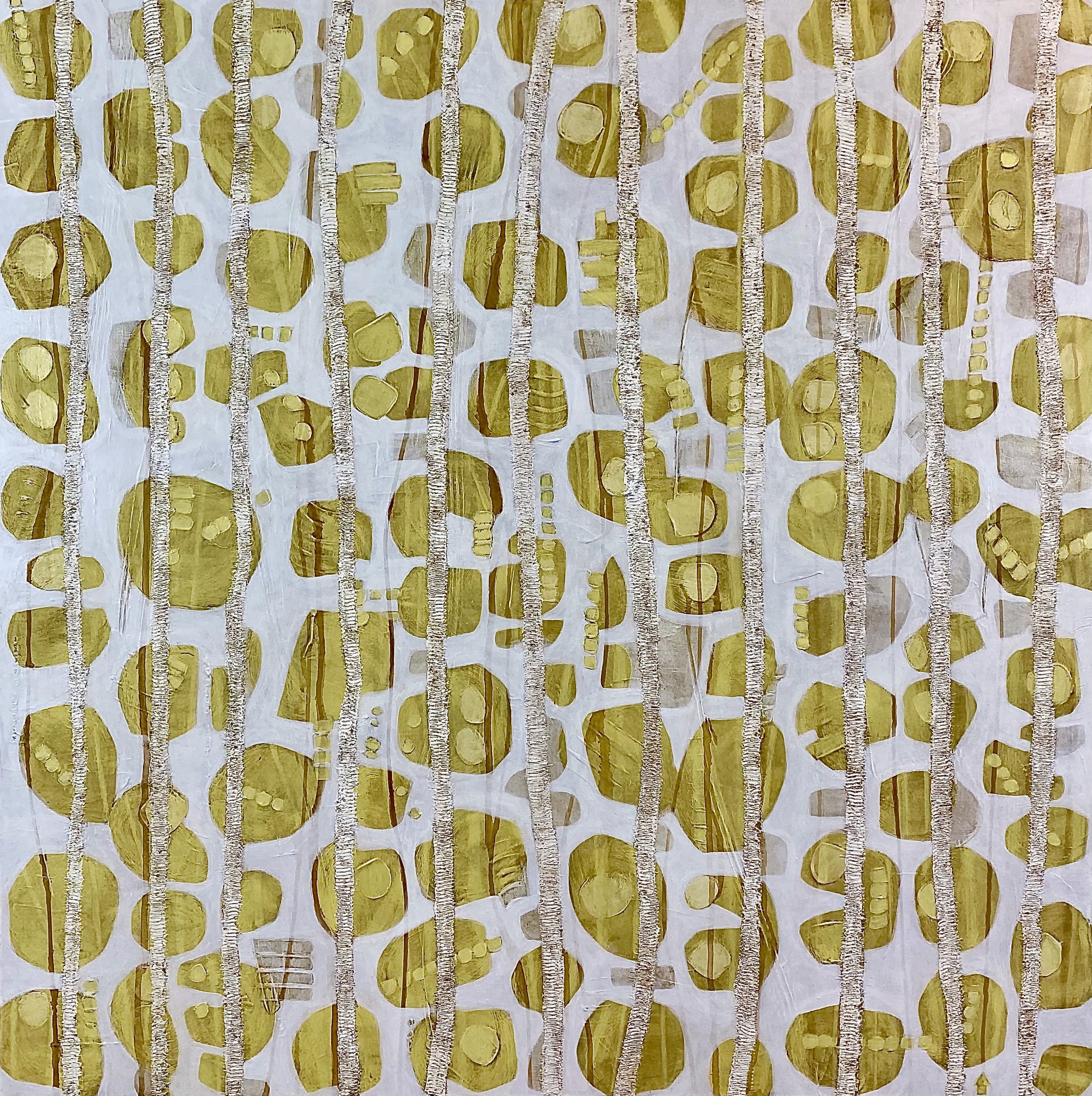 The Promise of Spring | 48x48 inches | acrylic & Persian tea on canvas