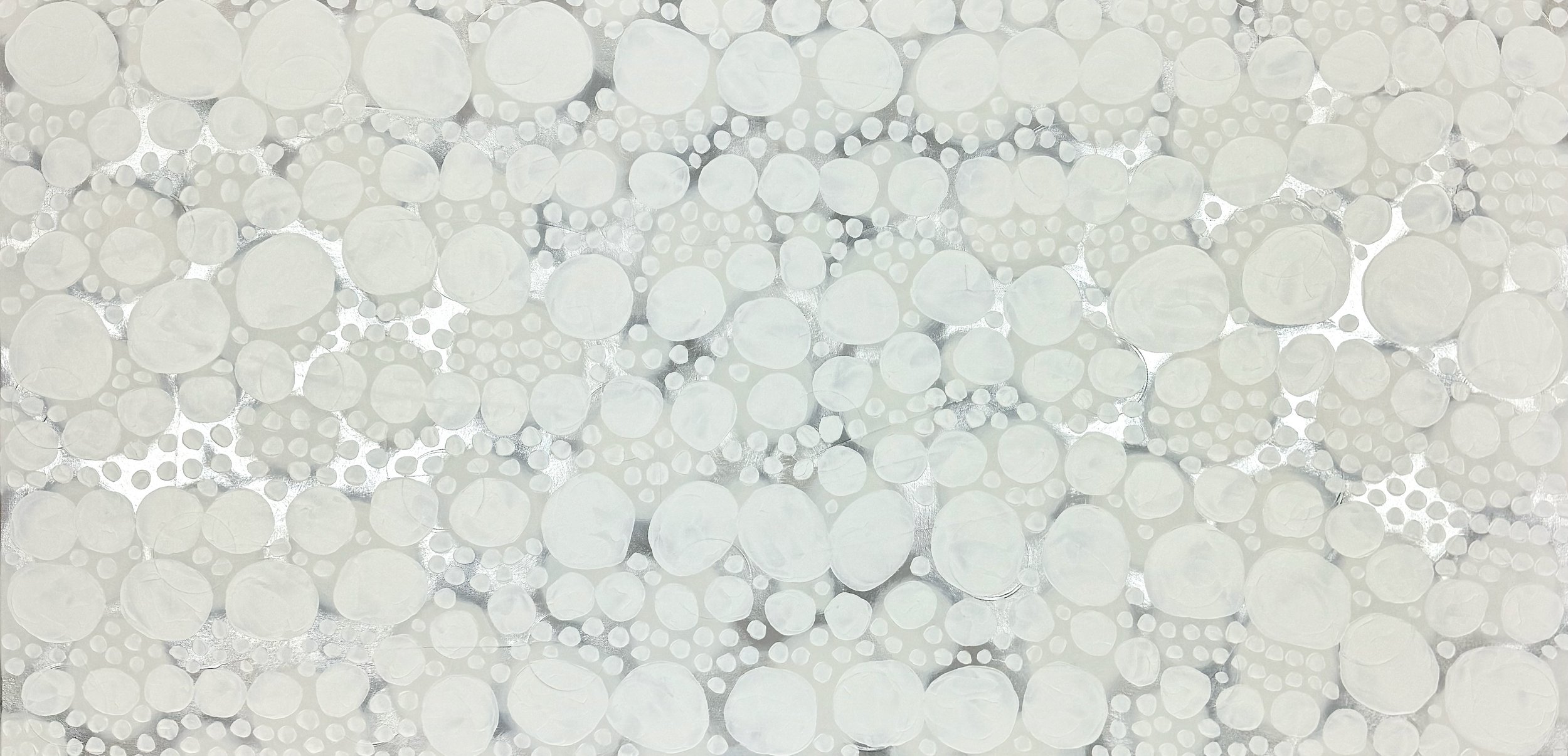 Forgoten Snowfall | acrylic & gesso on canvas | 30x60 inches