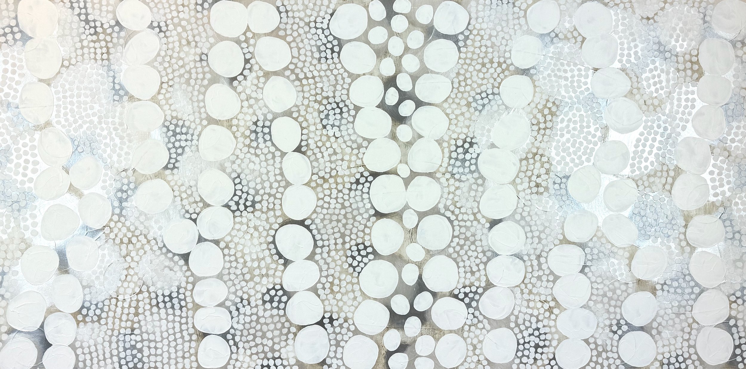 Across the Universe | acrylic & gesso on canvas | 30x60