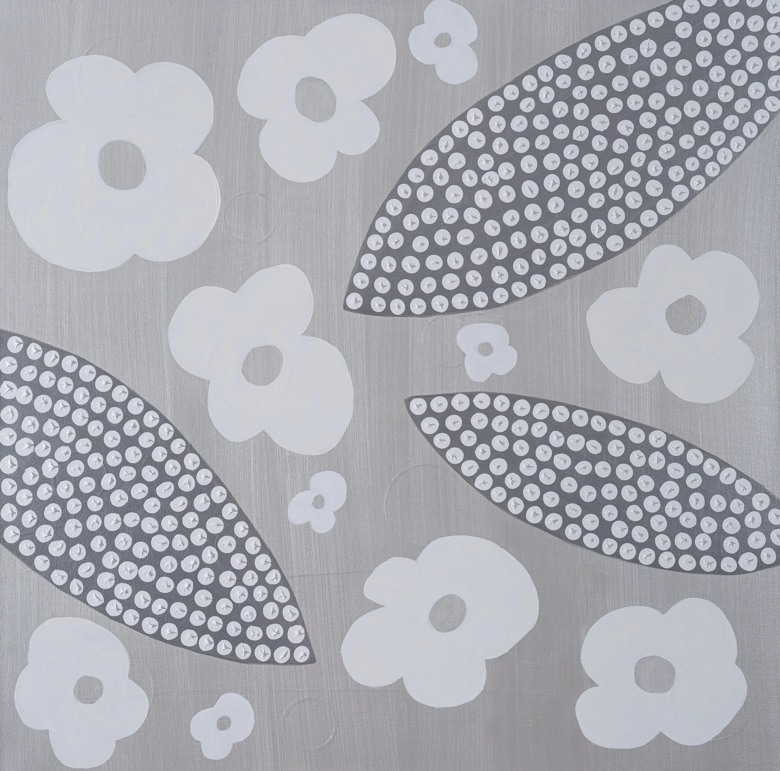 Winter Garden #8 | acrylic & gesso on canvas | 36x36 inches (sold)