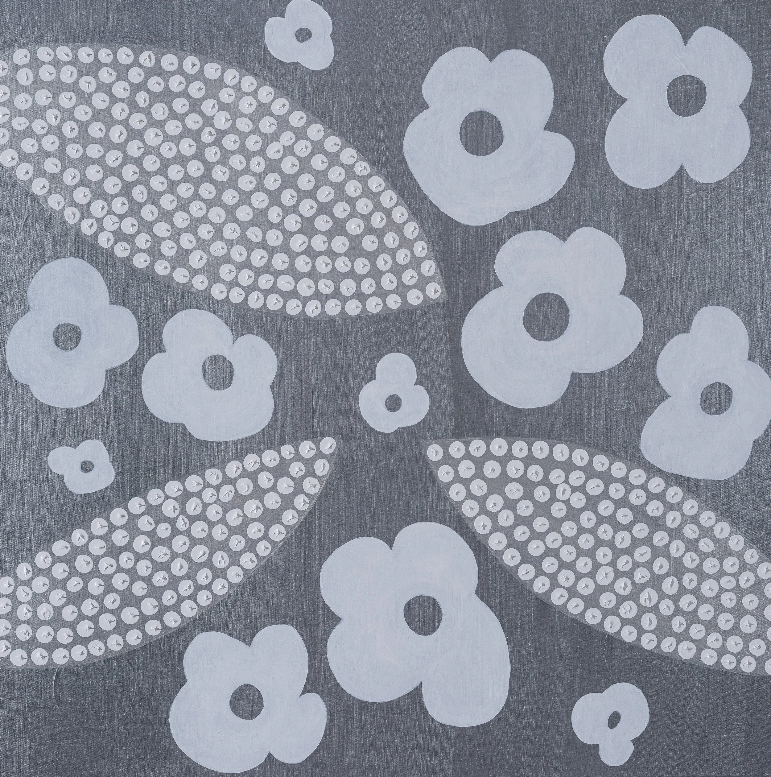 Winter Garden #7 | acrylic & gesso on canvas | 36x36 inches (sold)