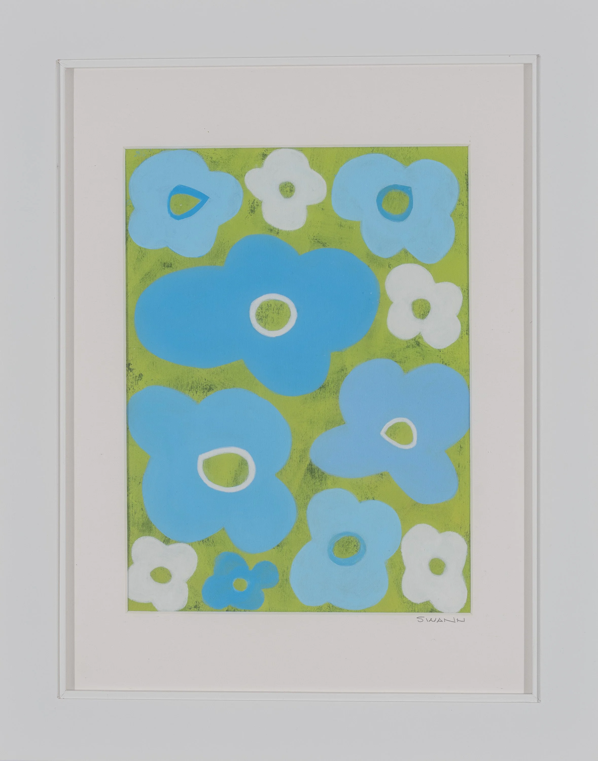 Flower Series #6 | acrylic on paper | 12x9 (unframed) | 19x15 (framed)