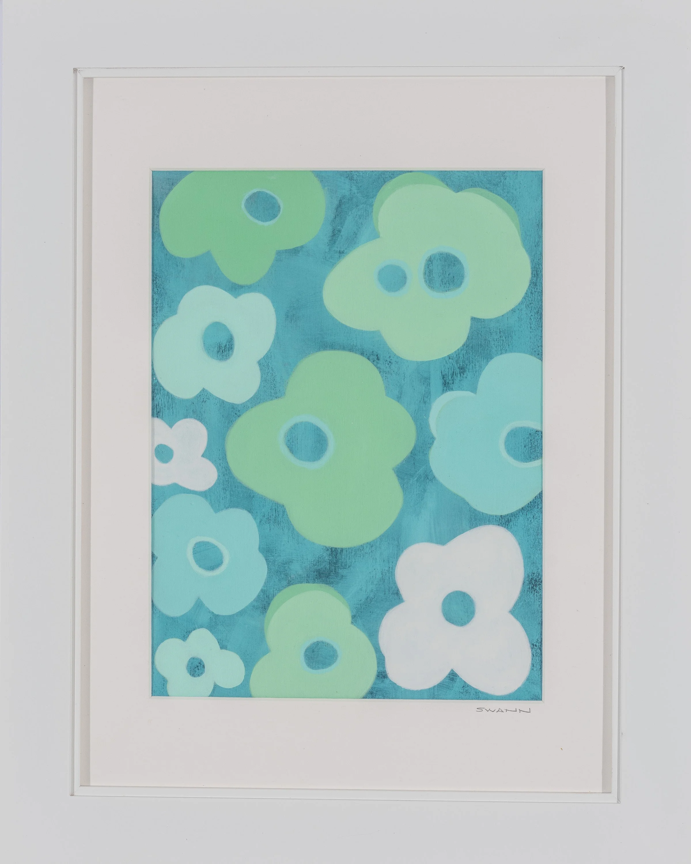 Flower Series #7 | acrylic on paper | 12x9 (unframed) | 19x15 (framed)