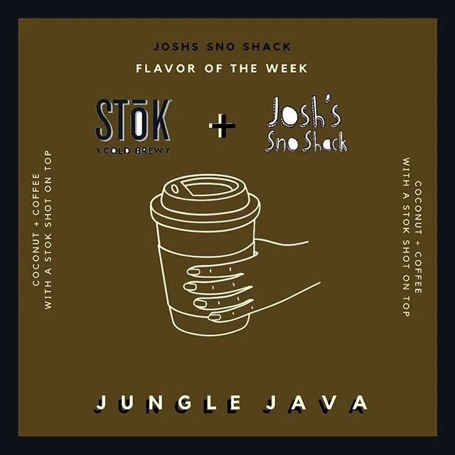 NEW FLAVOR OF THE WEEK 🚨 
Calling all coffee lovers, or anything lovers - this is for you!! Coffee &amp; Coconut ☕️ 🥥 with a stok coffee shot on top (contains caffeine) it&rsquo;s AMAZING. 
Let us know what you think! 
Only here for a limited time.