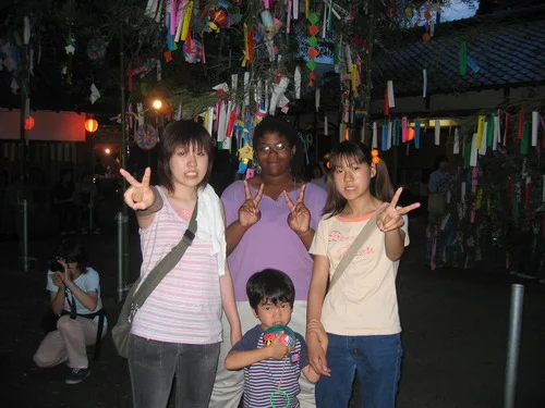 Me, my hostess Ayaka, her sister Rea and their nephew. There a lot of pictures of me not knowing what else to do with my hands outside of making a peace sign