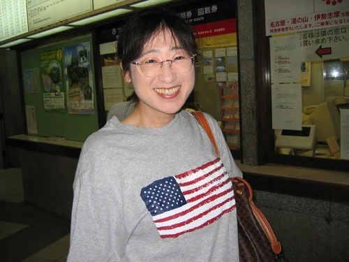My host mother the day I arrived. Please note the t-shirt.