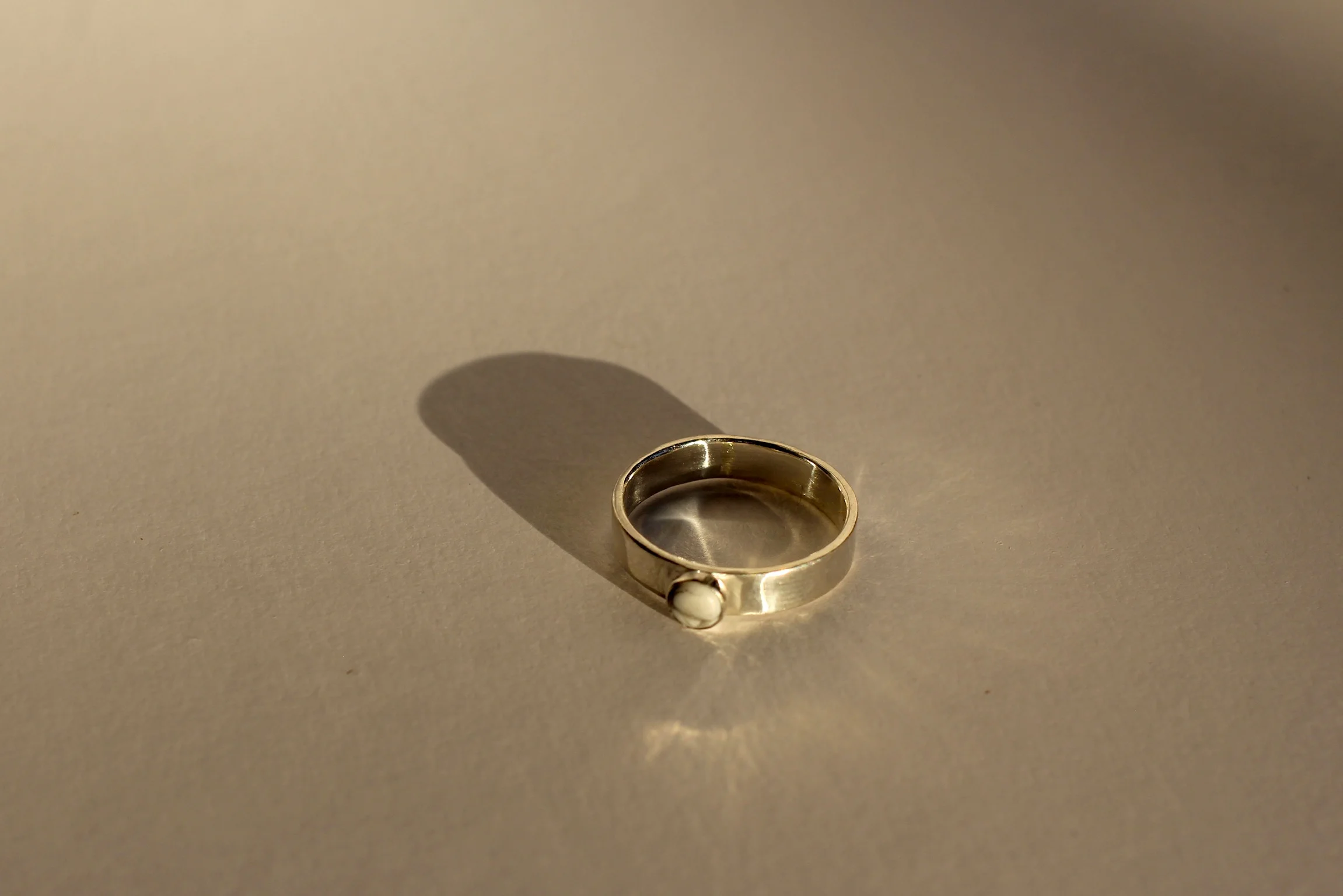 Howlite Band Ring Silver.JPG