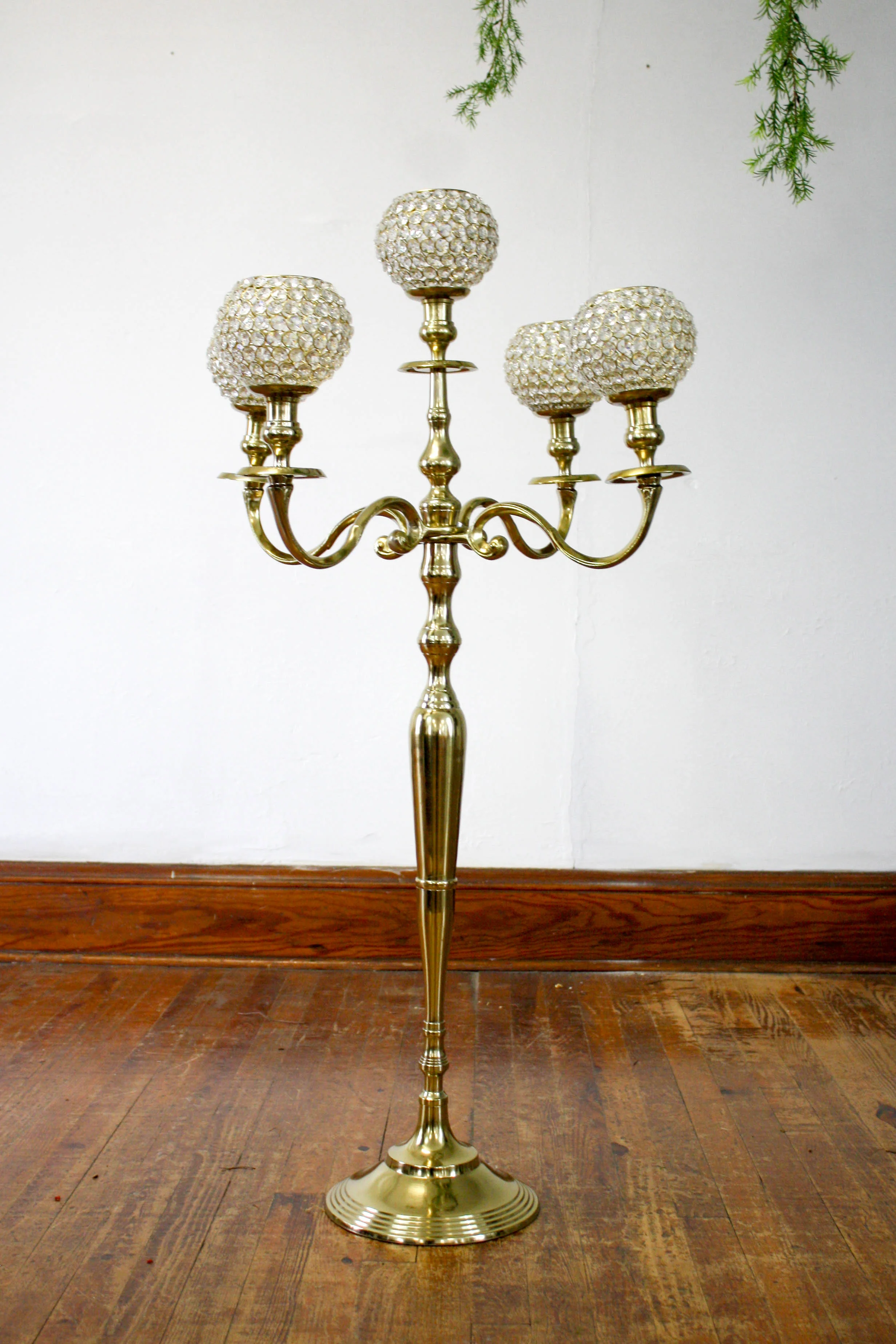 Gold Beaded Round Candelabria.jpg