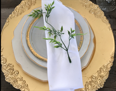 Gold Charger Plate Rental