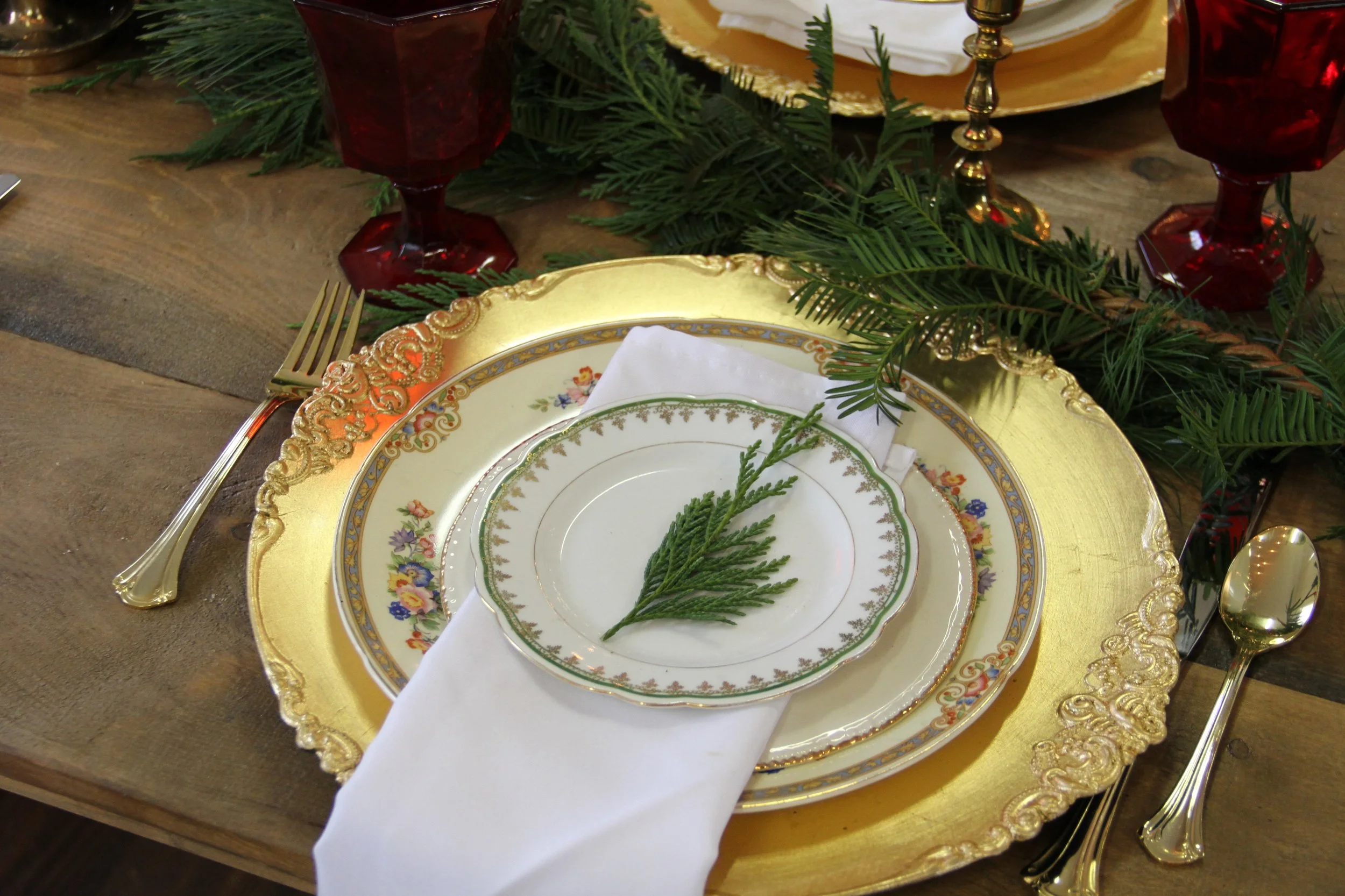 Mix-Matched Vintage Plates