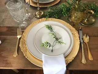 Plates Gold Rimmed with Signature Charger Plates .jpg