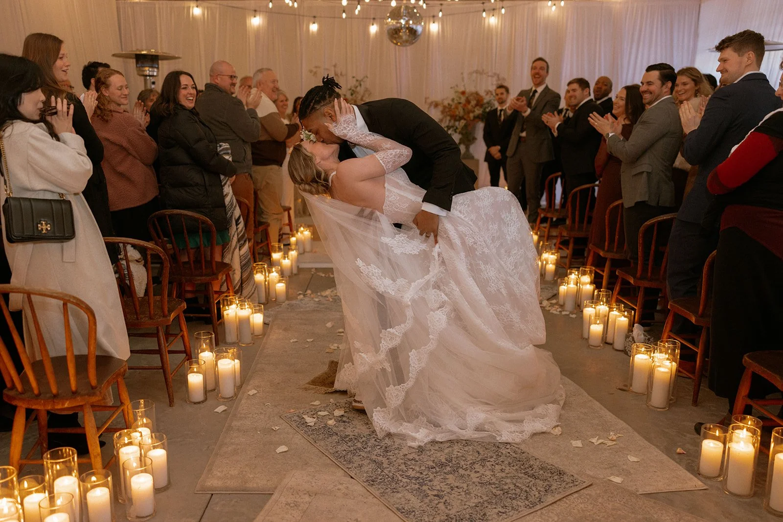 Drapery, Artisan Rug Wedding Aisle, lighting 
