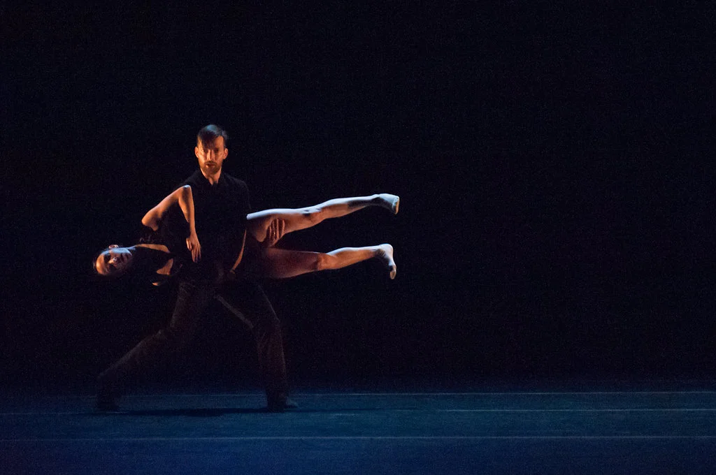 Ana Lopez and Garrett Anderson of Hubbard Street Dance Chicago in Alejandro Cerrudo's Deep Down Dos . Photo: Natalia Perez
