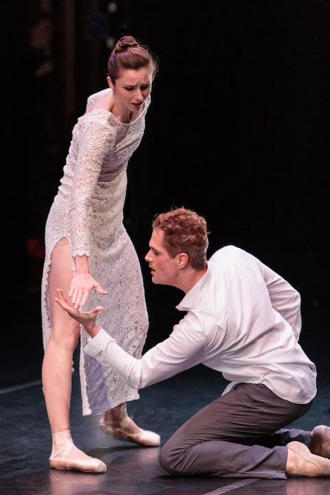 Travis Bradley and Virginia Pilgrim Ramey of Julia Adam Dance in Julia Adam's Grandma and Wolfie . photo: Alex Reneff-Olson