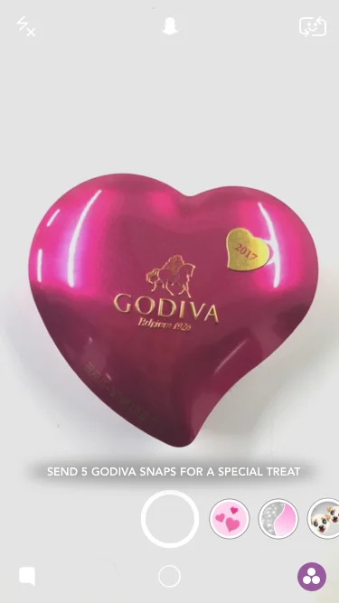 "Send 5 Godiva Snaps for a Special Treat"