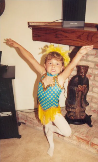 My photo is from my first ever dance recital--dancing in a tap piece entitled “Shaggy Dog."