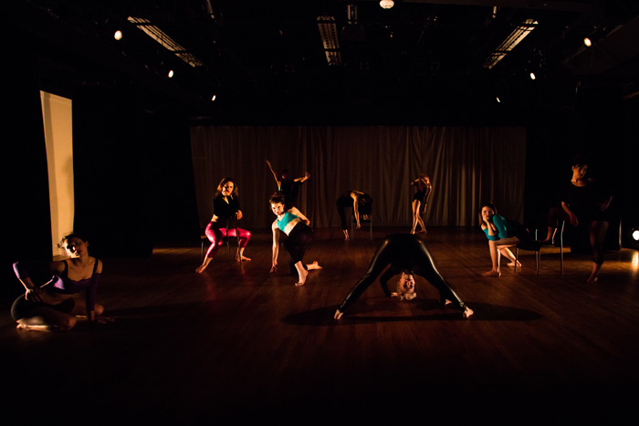 Season II dancers (from left to right) Ciara McCormack Greenwalt, Caitlin Schafte, CarliAnn Forthun, MacKenzie Blue Tapia, Elise Landles, Ellen Cooper, Samantha Weissbach, & Katie Borthwick in "Je Suis Une Femme." Photo courtesy of JazzyPhoto .