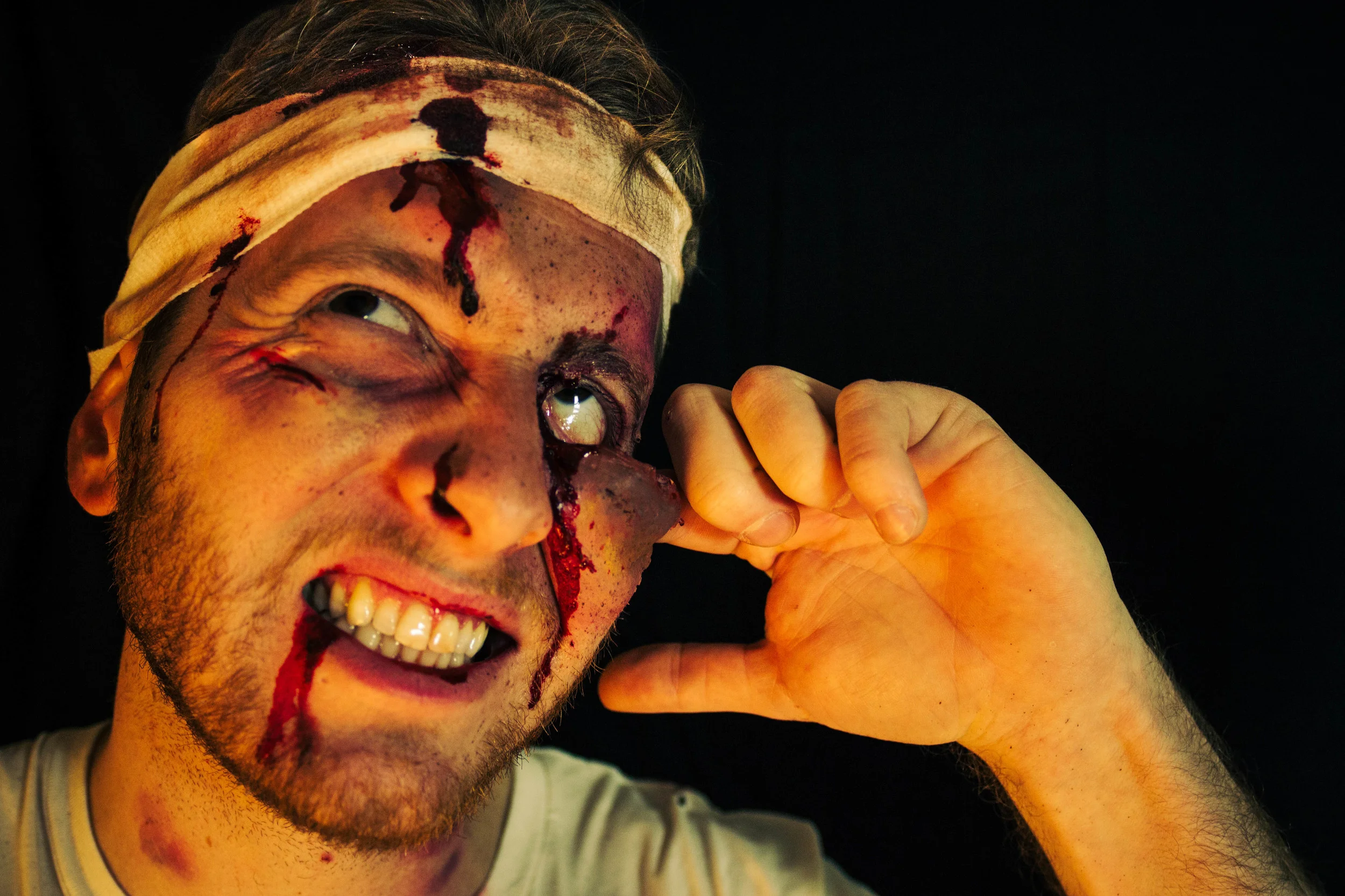 Luke as "Angel Face"; Special Effects Makeup by: Corey Elmore