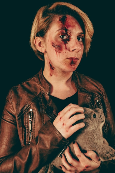 Emily as "The Vet"; Special Effects Makeup by: Corey Elmore