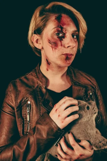 Emily as "The Vet"; Special Effects Makeup by: Corey Elmore