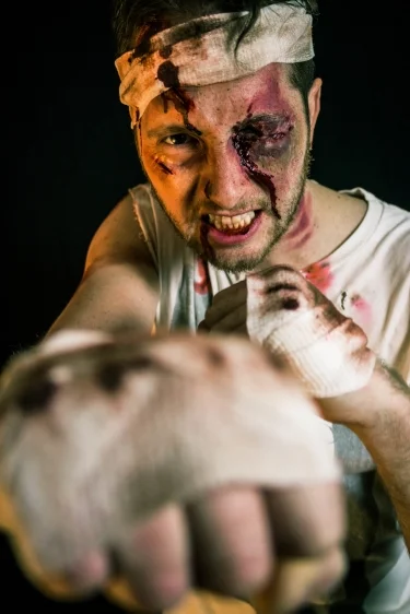 Luke as "Angel Face"; Special Effects Makeup by: Corey Elmore