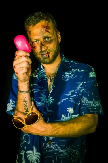 John as "Tyler"; Special Effects Makeup by: Corey Elmore