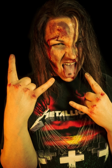 Sarah as "Raven"; Special Effects Makeup by: Corey Elmore