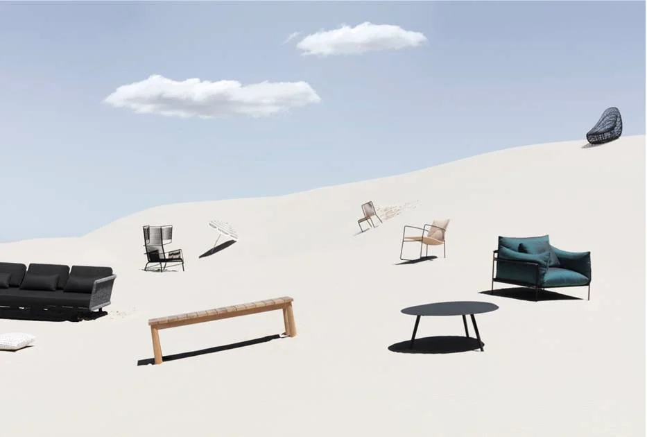 Belle magazine outdoor furniture shoot. Image Felix Forest. 