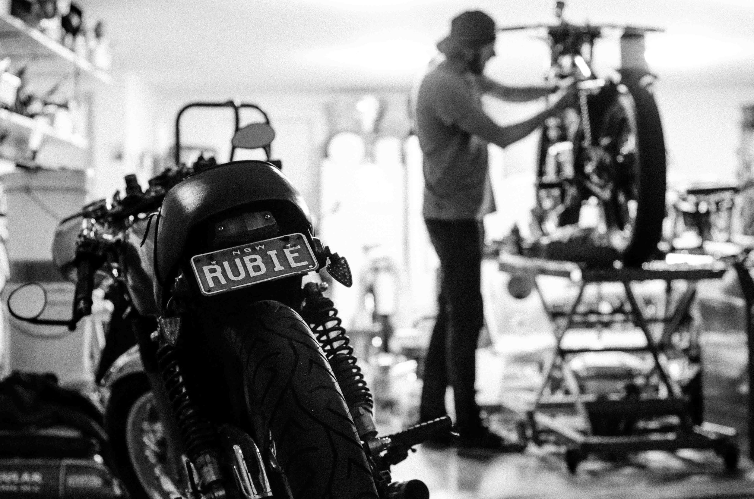 My husband Adrian at home wrenching before we launched our crowdfunding campaign for RSW in 2013