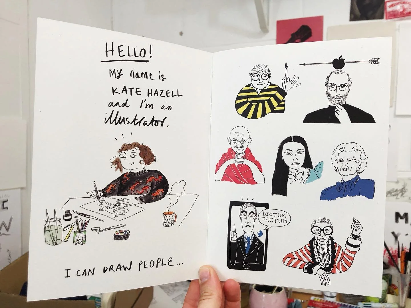 Sneaky peaky inside my promo booklet👀
I can draw people! It&rsquo;s true 🖊️Who&rsquo;s your favourite? Or least favourite for that matter 😬

#celebrityportrait #illustrator #handdrawnportrait #inkdrawing #portrait #illustratedportrait #magazineill