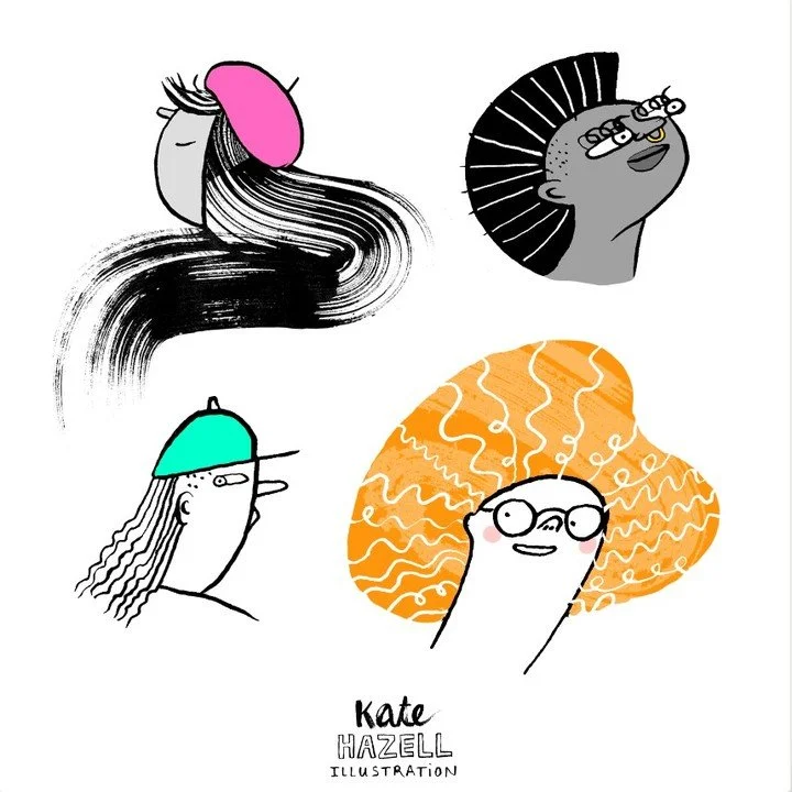 Weekend hair ideas. Wot's your fave?

#hairstyles #illustratedcharacter #illustration #portfolio #blackink #handdrawn #brushwork #creative #styleideas #fashionillustration #lifestyle #editorial #vignette #portraitillustration #bristolweekend #katehaz