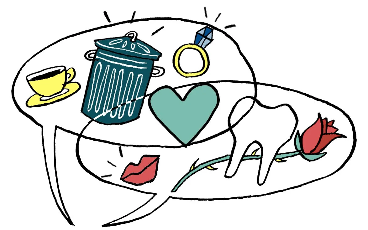Spot illustration about the language of marriage