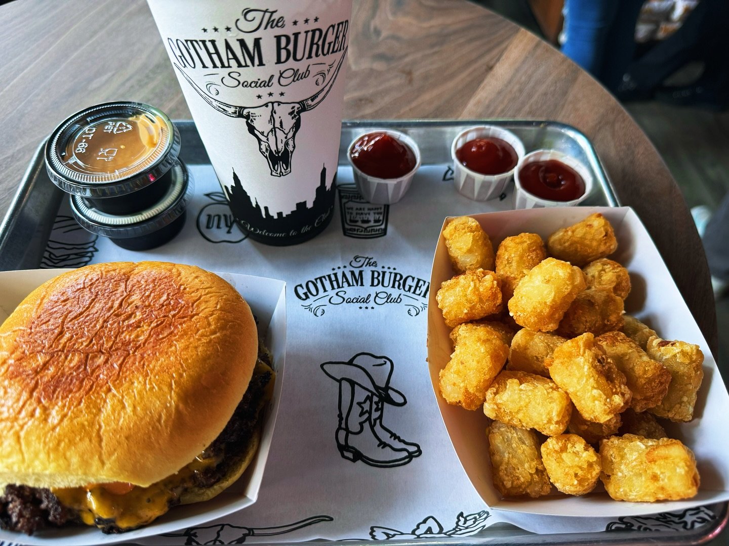 Finally got to the Gotham Burger Social Club! Hands down the best Smash Burger I have had to date! The hype is real!! #burger #smashburger #nyc #ny #believerhehype #outstanding @gothamburgersocialclub