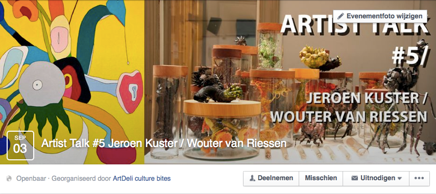 Op 3 september is er een artist talk tussen Wouter van Riesen en Wilco Tuinebreijer in Art Deli. Hierop wordt ingegaan op de werken van Wouter, die van Van Gogh en hoe deze zich verhouden tot de missie van Beautiful Distress. https://www.facebook.com/events/852074671540056/