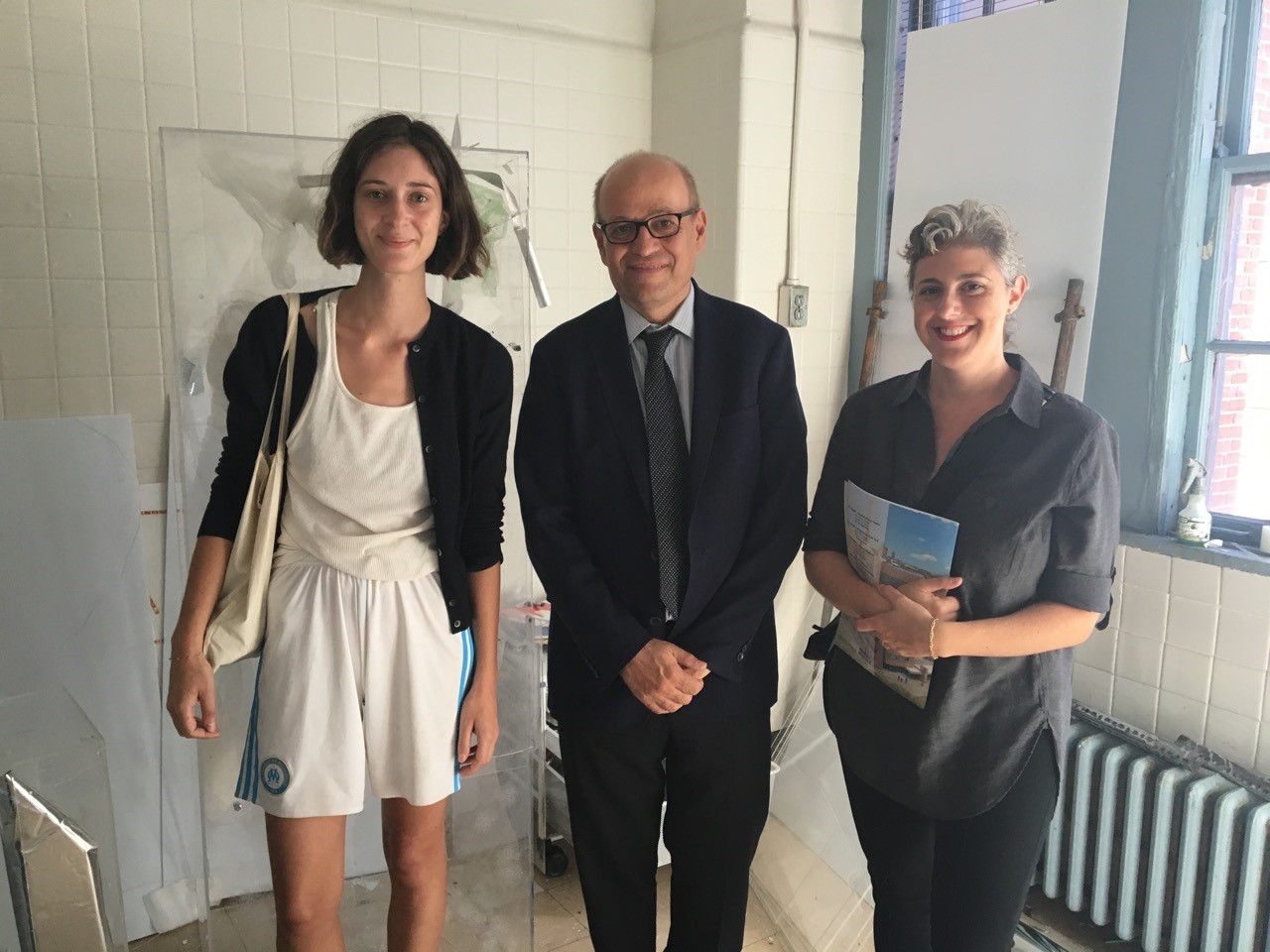 Photo: Coco Young, Artist in Residence, Beautiful Distress Foundation; Tom Finkelpearl, Commissioner, NYC Dept. of Cultural Affairs; Shirley Levy, Chief of Staff, NYC Department of Cultural Affairs.