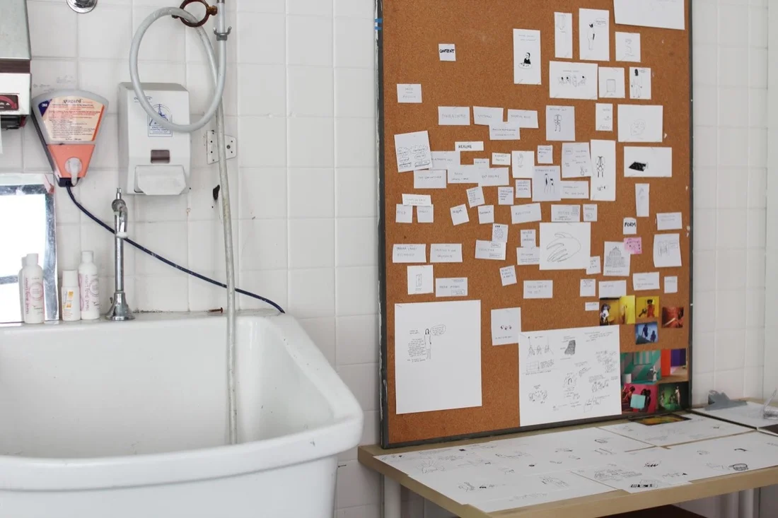 Marijn Ottenhof's studio at King's County Hospital. Photo by Marijn Ottenhof. Courtesy of Marijn Ottenhof.