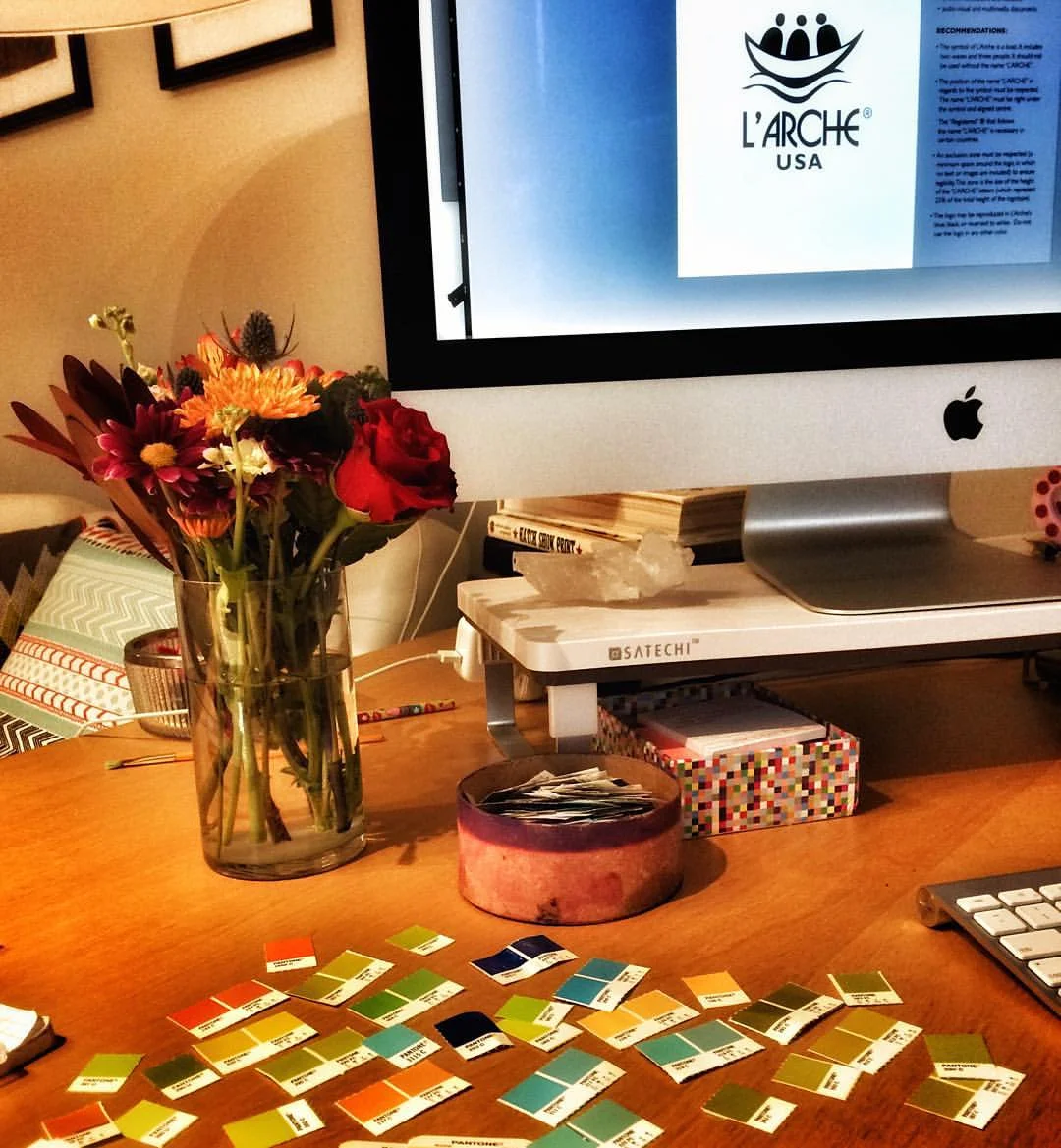 This year I also started working with L'Arche USA, which consists of more than 20 communities across the United States. In the coming year I am looking forward to helping them create more consistent branding that will be easier to apply for all the communities' varied needs. 