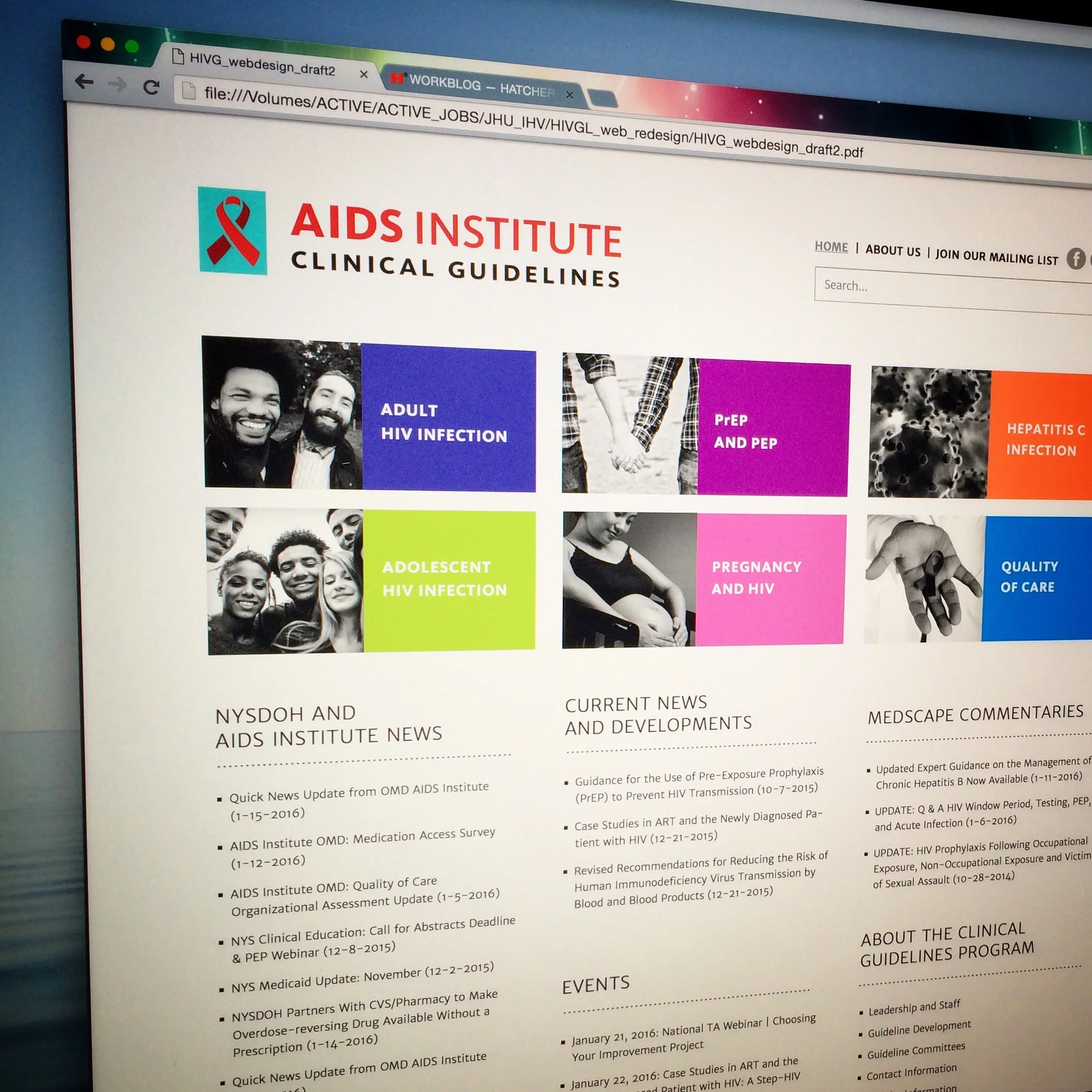 I'm currently working on the redesign of the website. I'm pretty excited to see this all coming together!