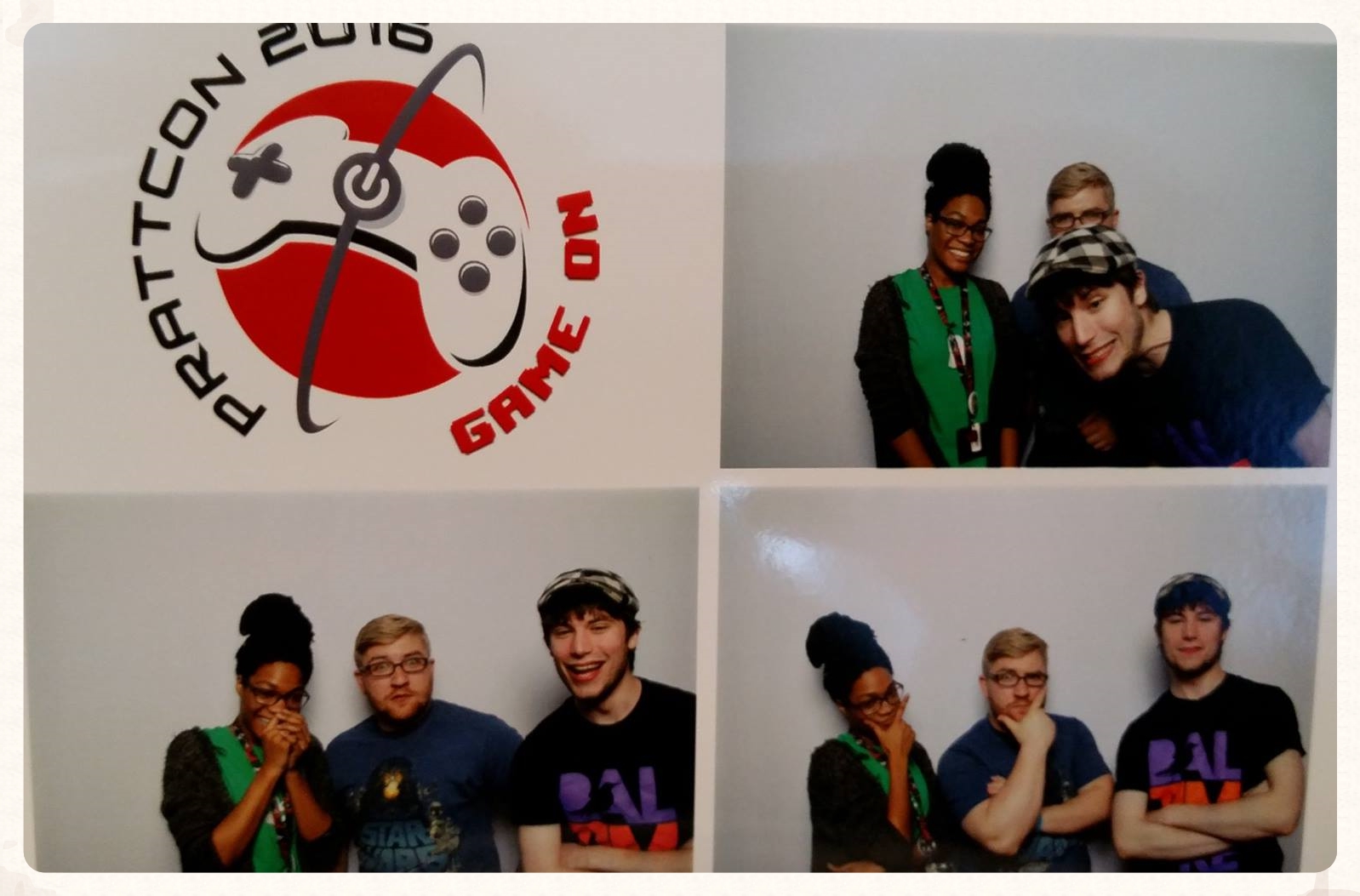 Our instructors Brittany Pate, Jake Heagy, and Jimmy Horner enjoying themselves at PrattCon. 