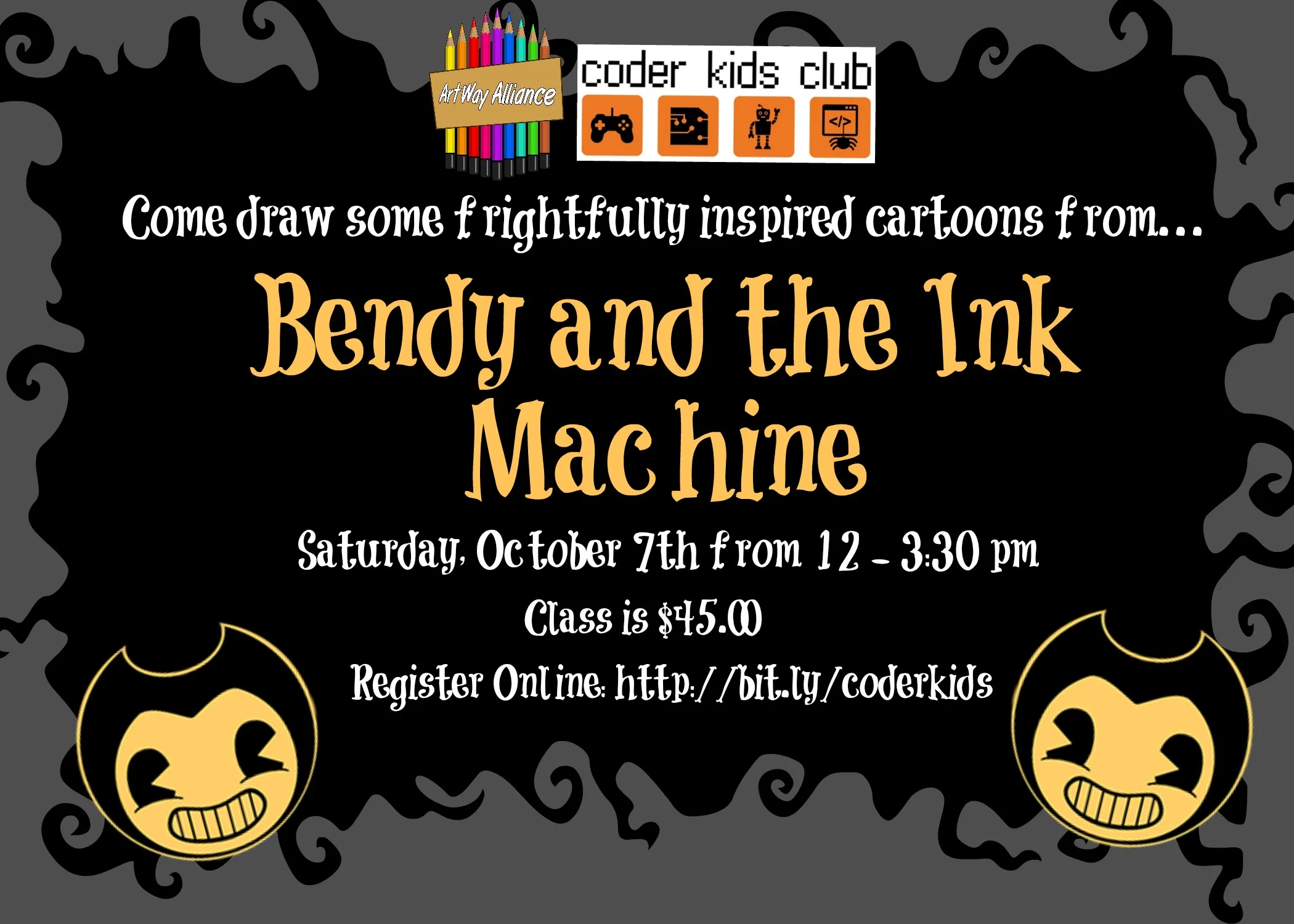 Draw Bendy and the Ink Machine with Coder Kids Club