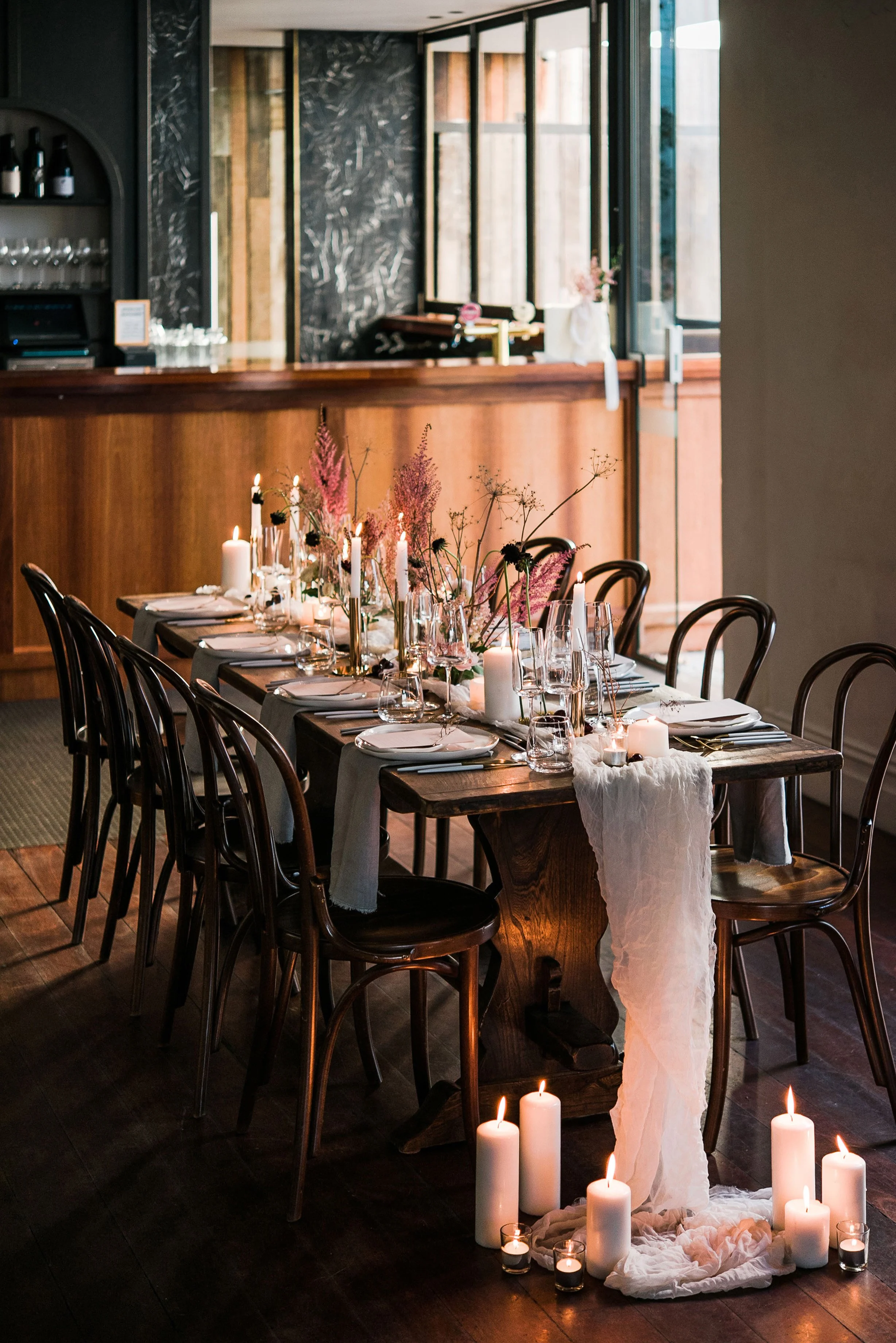 Moody Dining Tablescape - Editorial Lifestyle Photography