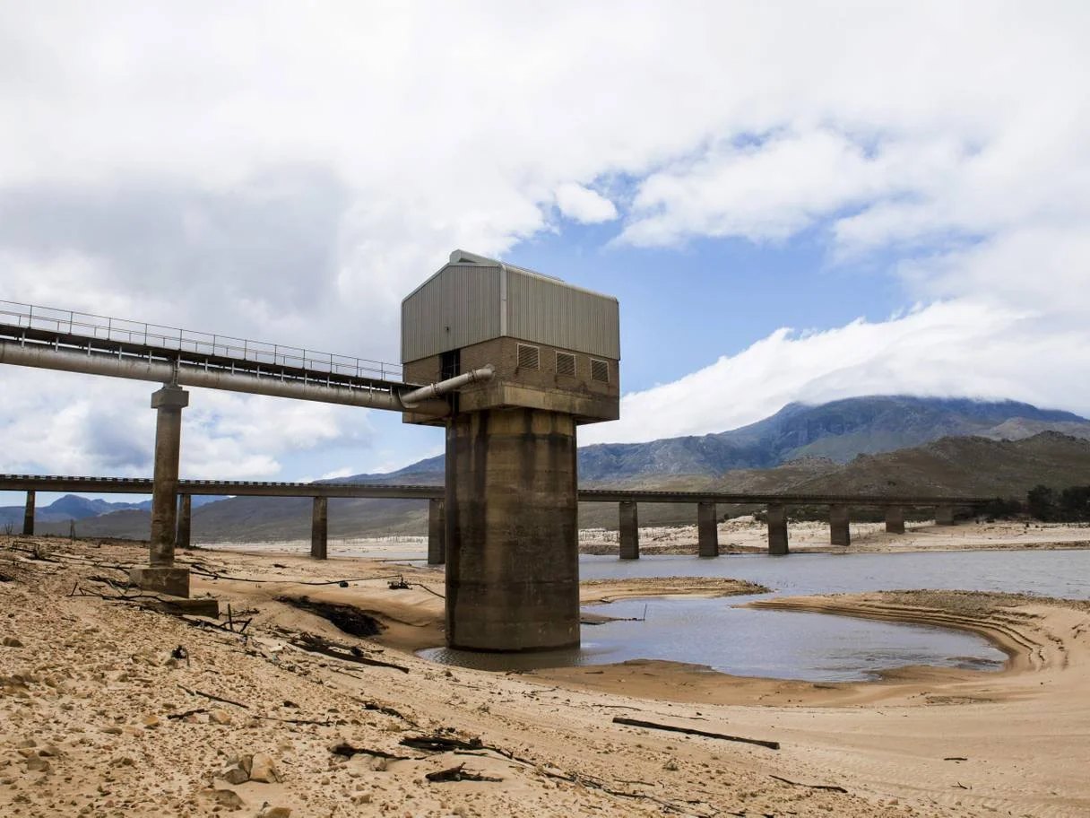 The Theewaterskloof dam was so low that it threatened to force Cape Town to turn off most of its taps (AP)