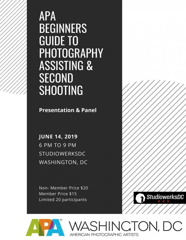 Washington DC: APA DC Beginners Guide to Photography Assisting & Second Shooting: Part I