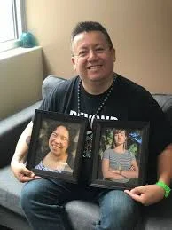 Shawn Johnston's photography exhibit, Nations and Voices, will be on display in Cafe Pyrus until mid July.(Alexandra Burza/CBC)
