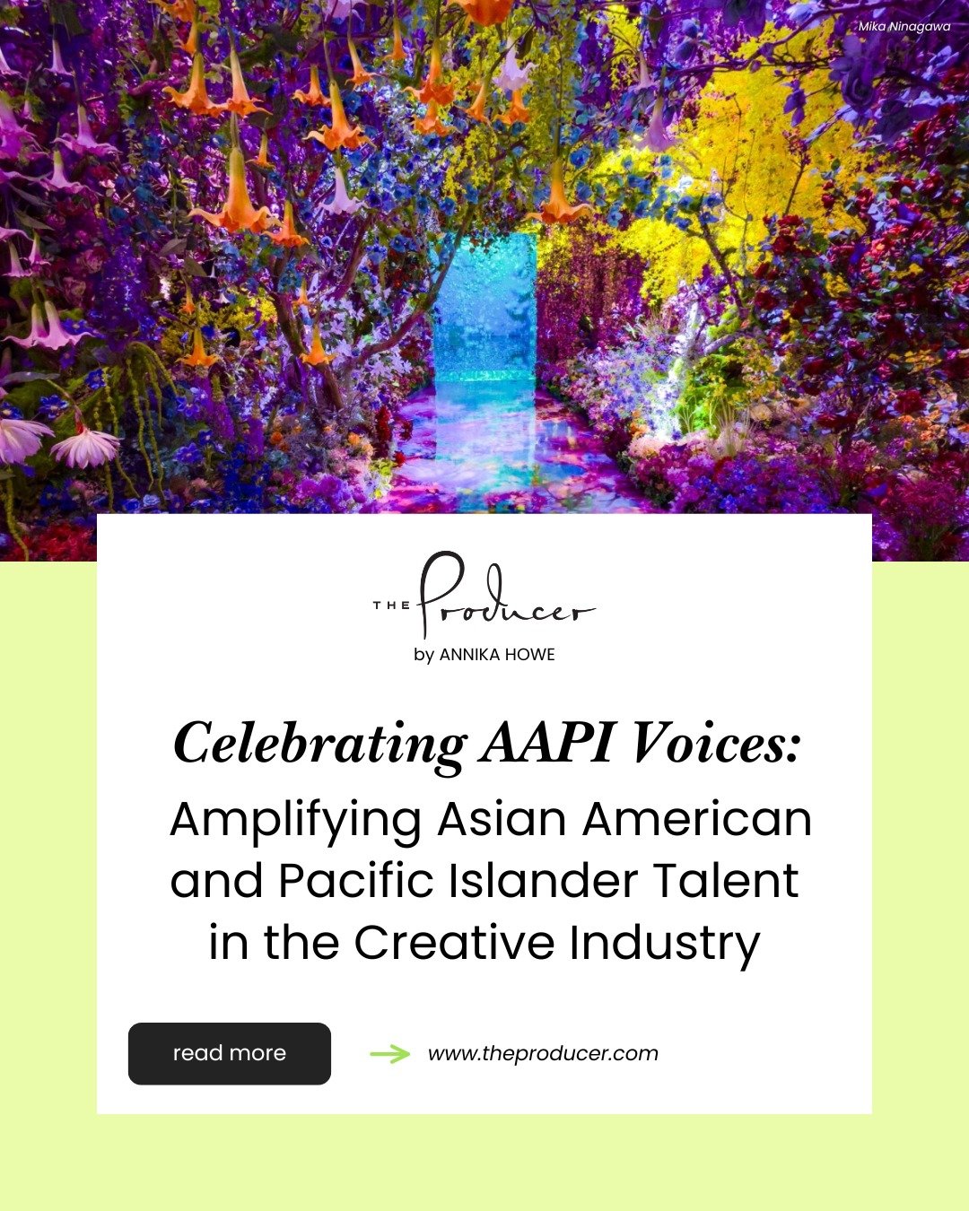 The Power of Cultural Heritage in Creative Work

What excites me most about working with AAPI talent is witnessing how cultural heritage informs creative expression in profound and unexpected ways:
- Visual language influenced by centuries of artisti