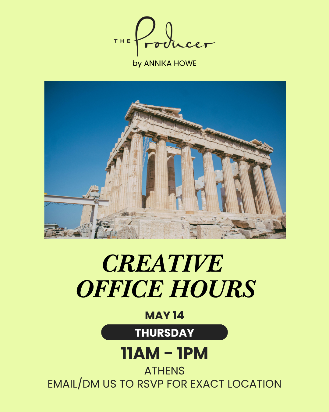 Creative Office Hours in Athens