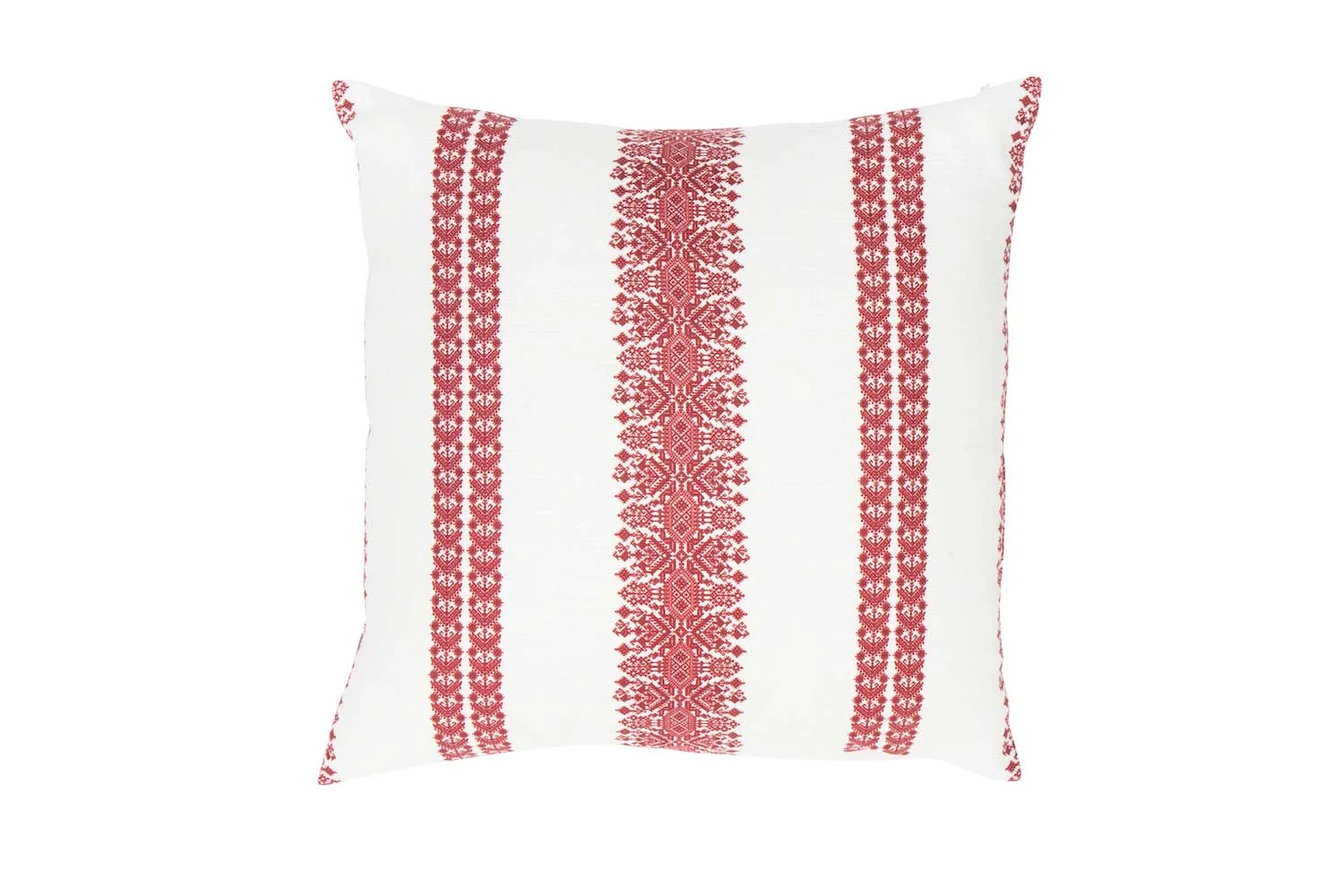 Abbot Atlas cycladic stripe red fabric linen printed pillow cushion