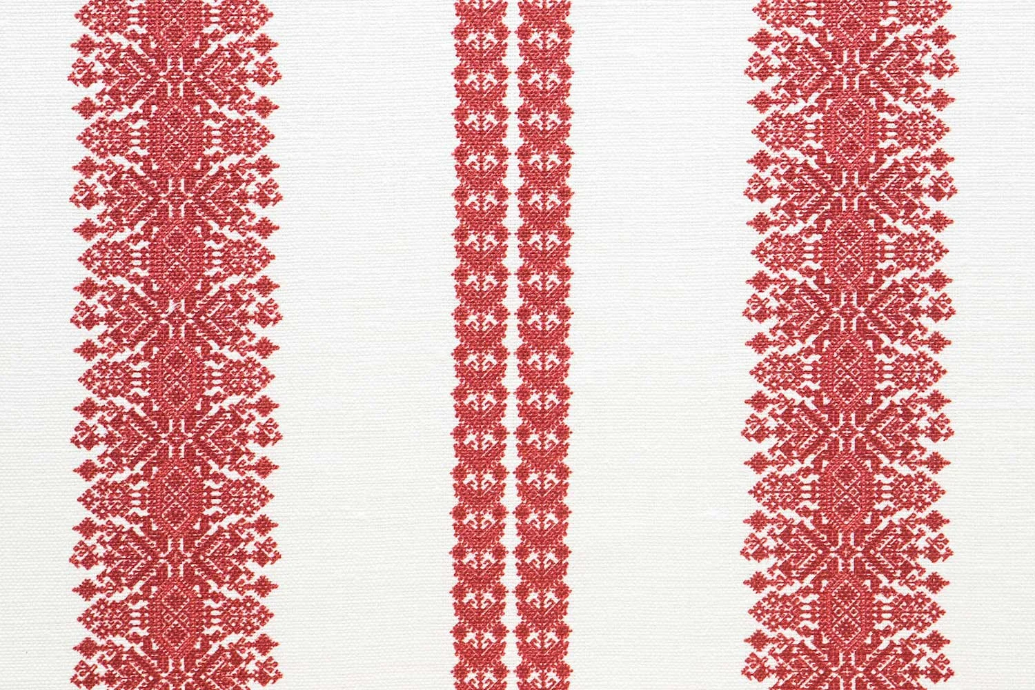 Abbot Atlas cycladic stripe red fabric linen printed